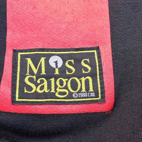 Miss Saigon Vtg 1988 Crewneck Sweatshirt Musical Xl L Broadway 80s Grunge Goth - Picture 4 of 5